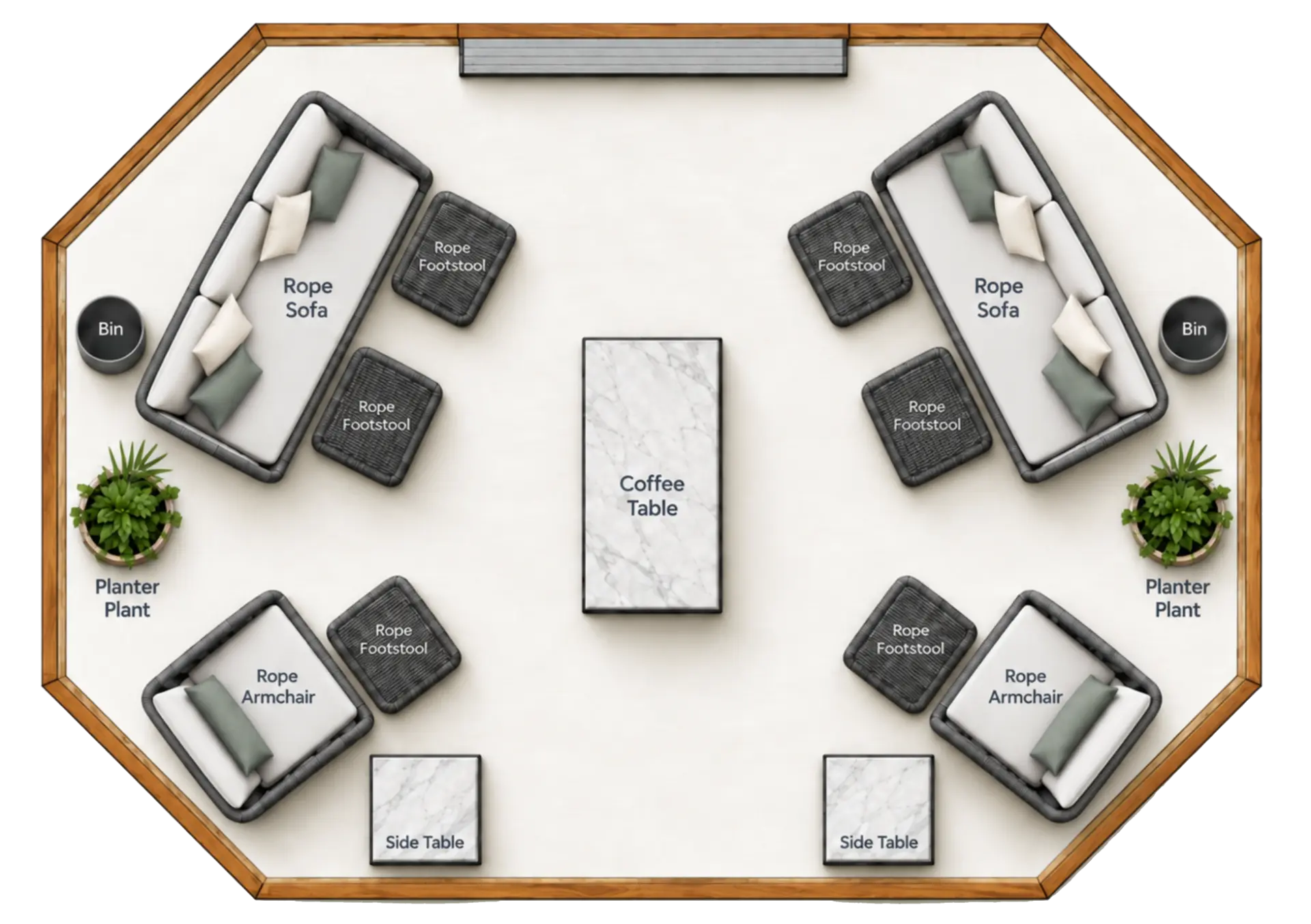 6-Seat Cabana layout