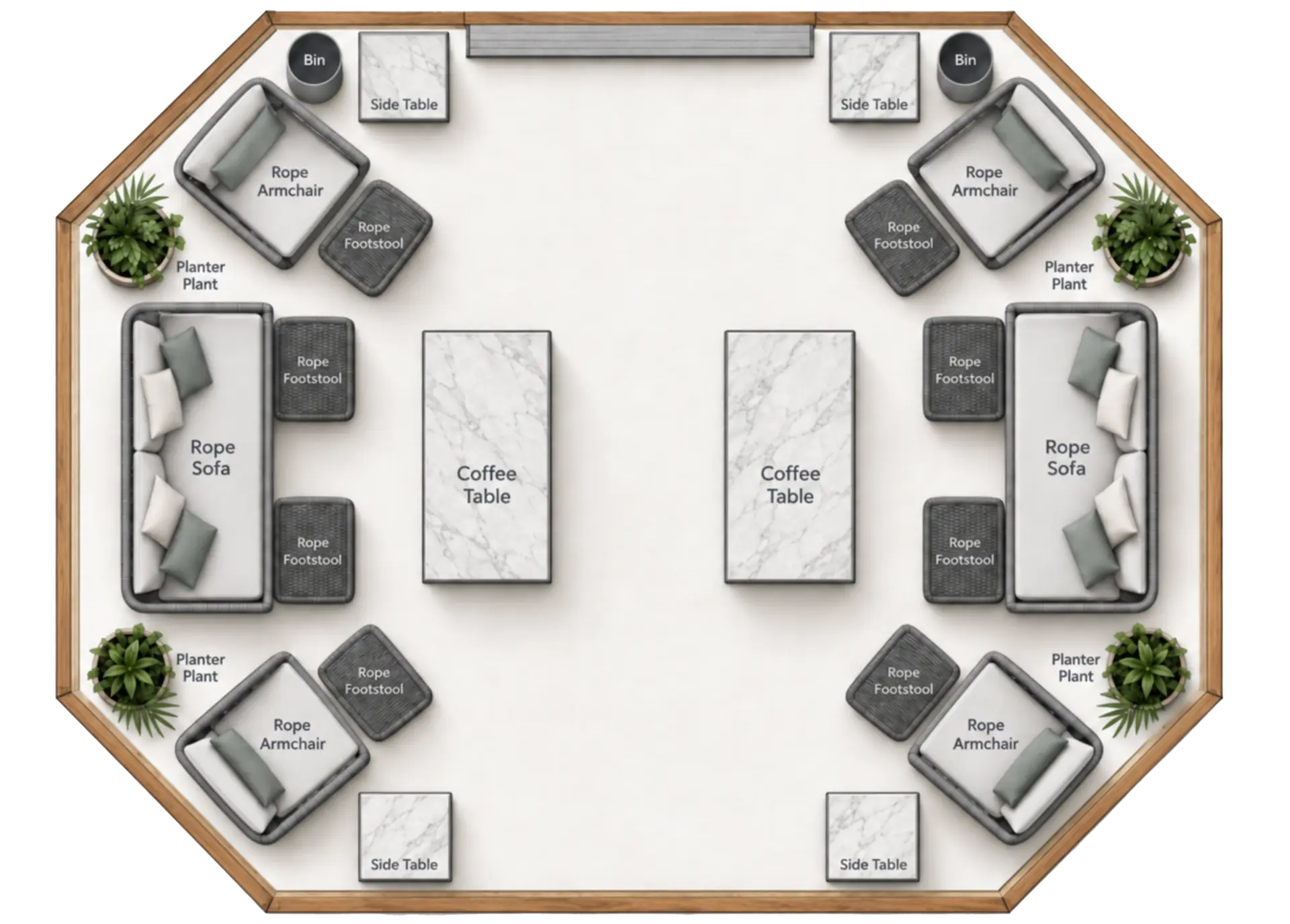 8-Seat Cabana layout